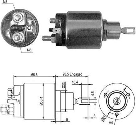 MAGNETI MARELLI Тяговое реле, стартер 940113050419